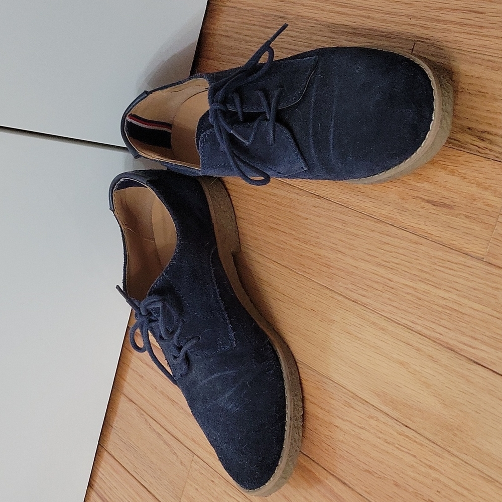 Tommy Hilfiger Navy Suede Oxford Shoes 6.5
